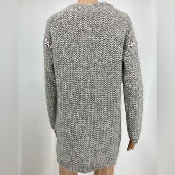 Vintage Lara Knit Kid Mohair Crystals Embellished Sweater M - Picture 6 of 12